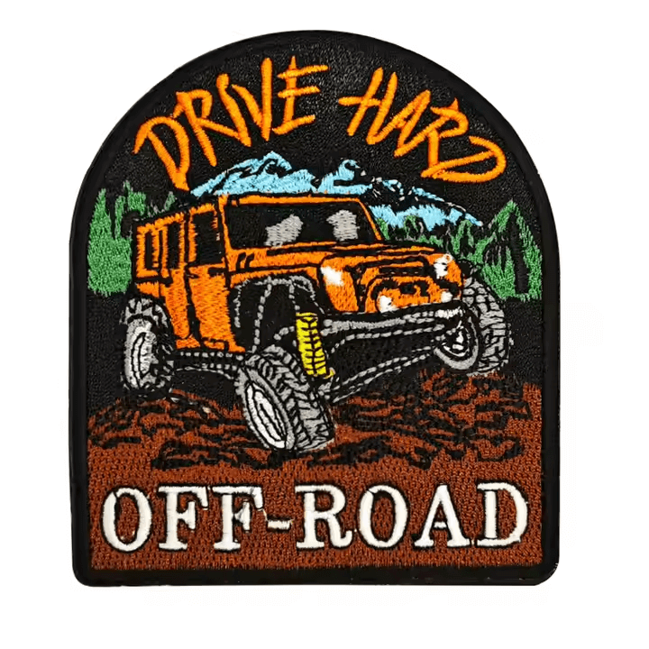 black velcro embroidered patch​