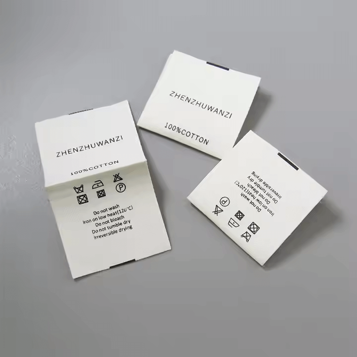 care label for hand woven cotton apparel​