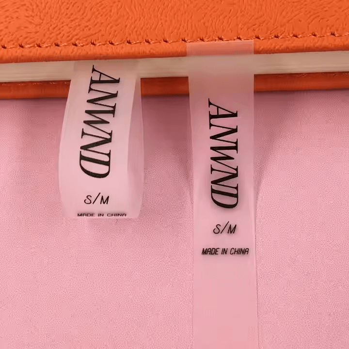 clear clothing labels tpu​