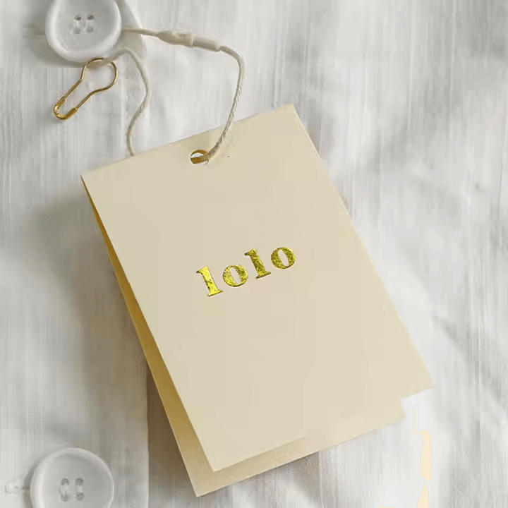 cloth hang tag canvas fold over​