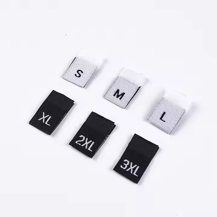 damask woven size labels​