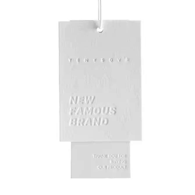 embossed coach hangtag​