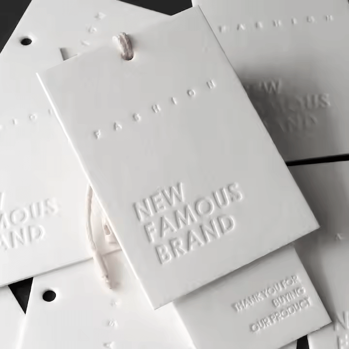 embossed hang tag supplier​