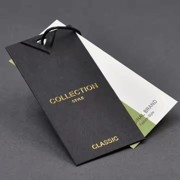 gold foil hang tags​
