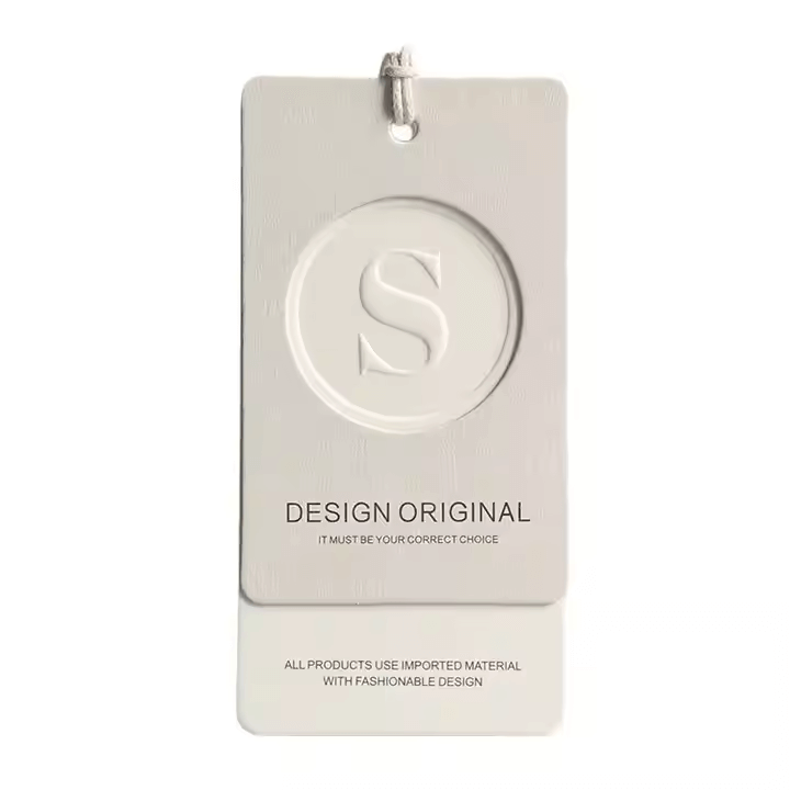 hang tags with embossing