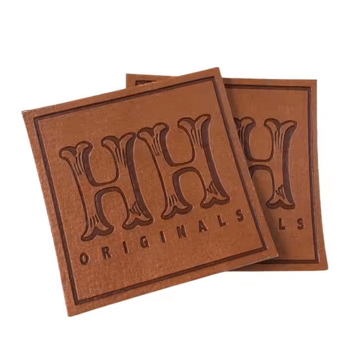 jeans pu leather labels​