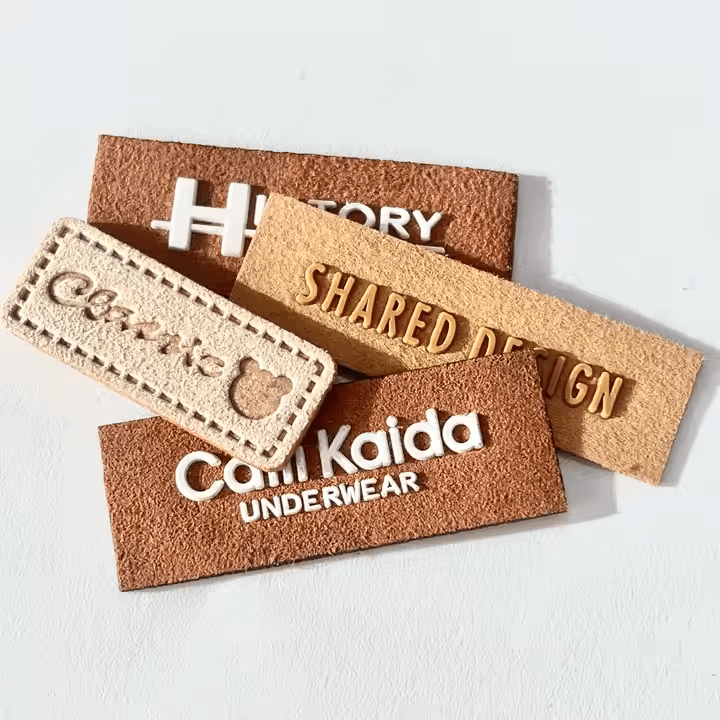 leather crochet labels​