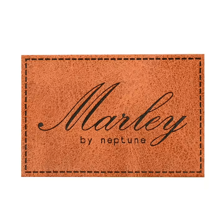 pu leather name id label holder with privacy cover​