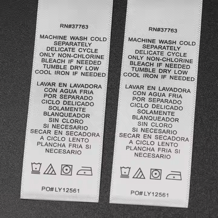 silk screen clothing labels​