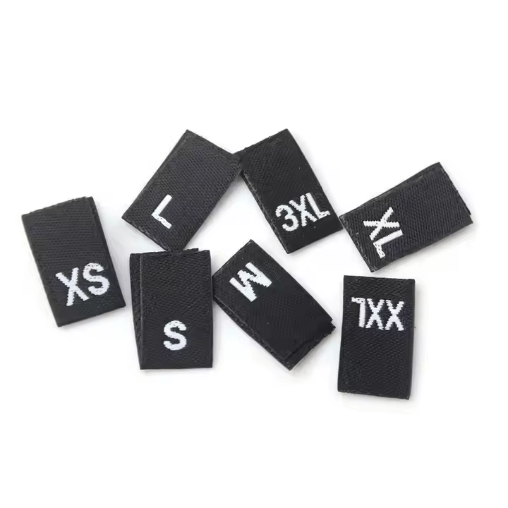 standard woven label size​