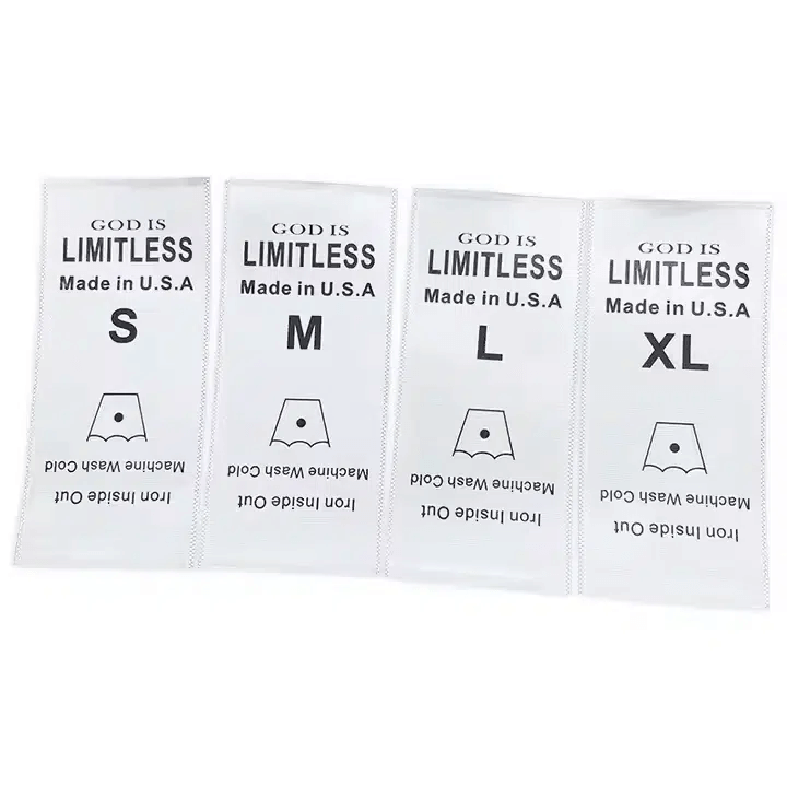 woven clothing label size​