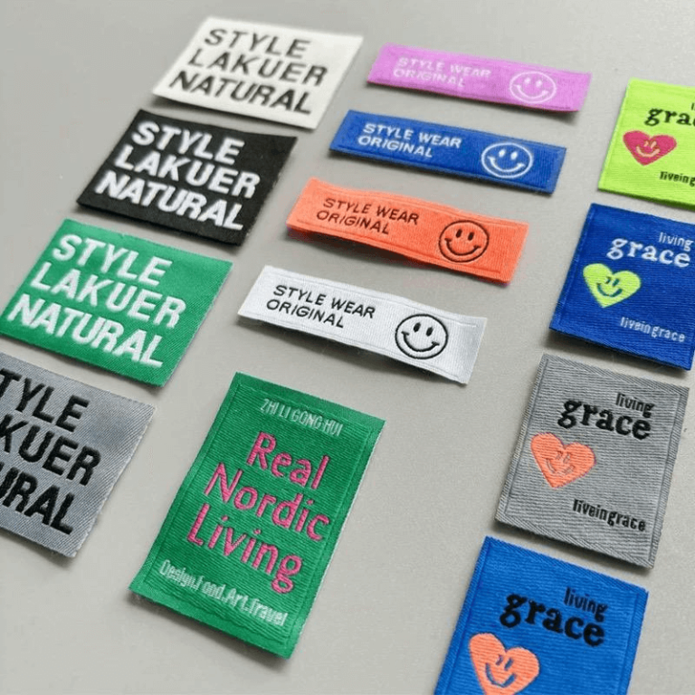 Satin collar label