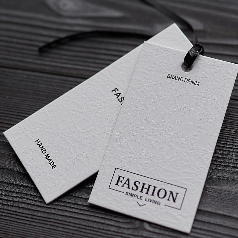 black cardboard hang tags​