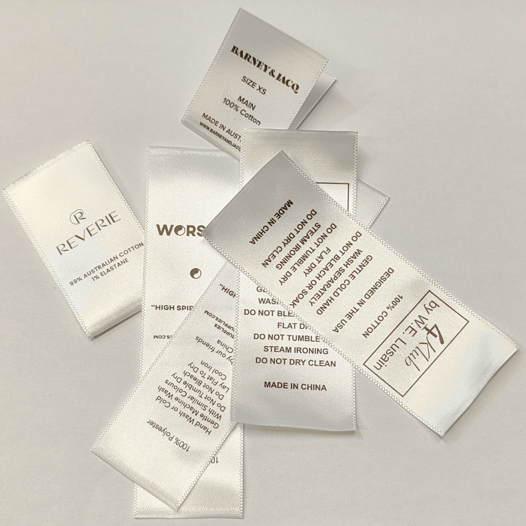 care label for polyester​