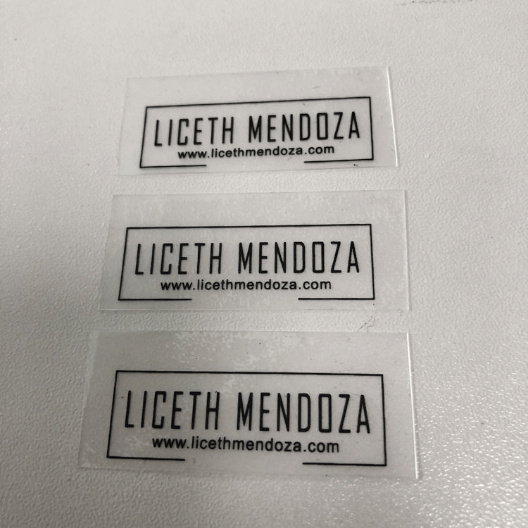 clear clothing labels tpu​