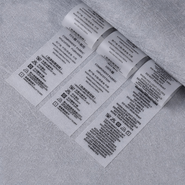 clear clothing labels tpu​