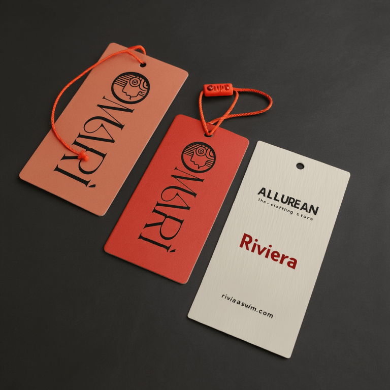 hang tags with string​