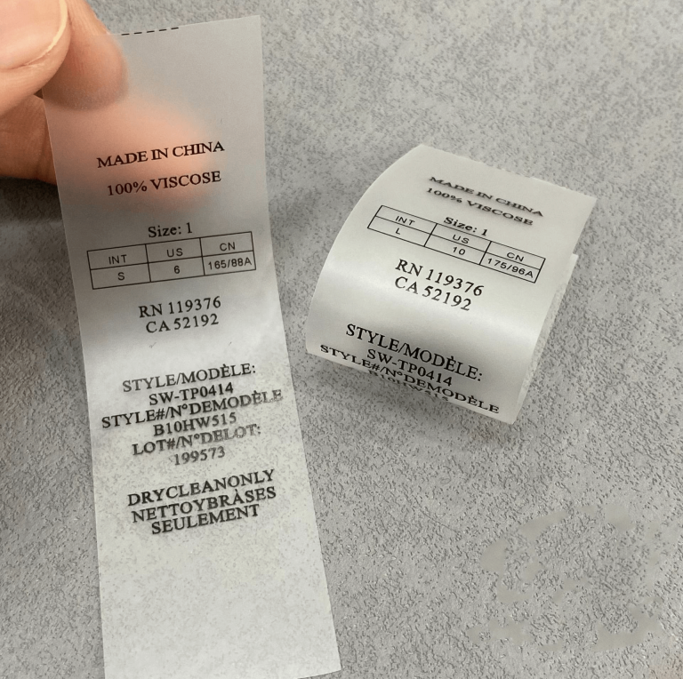 iron on tpu printed label​