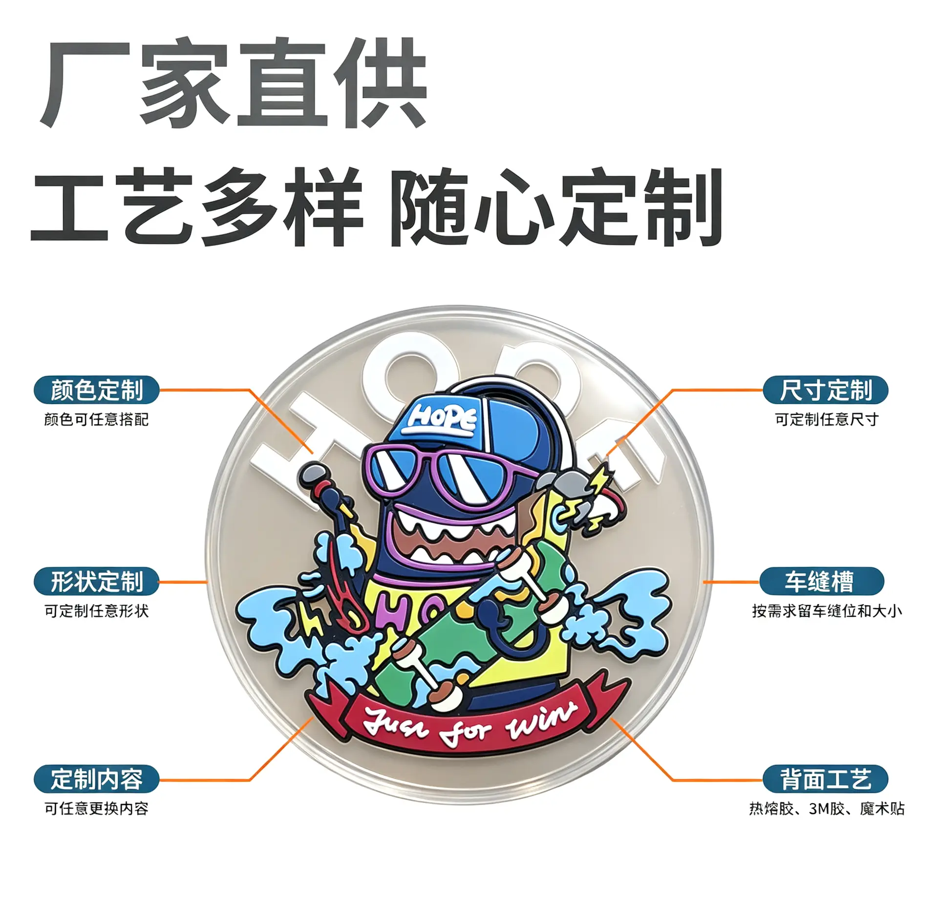 透明PVC胶章