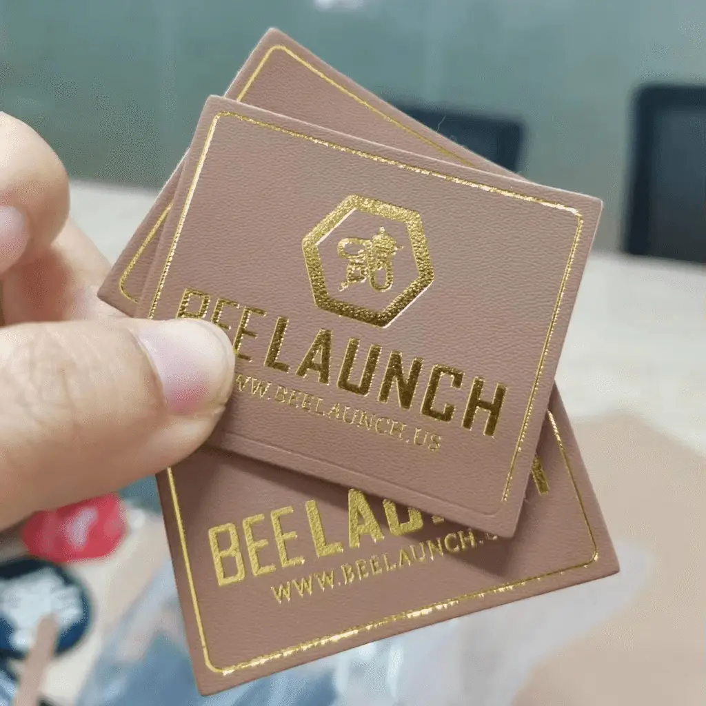 定制烫金烫银皮标